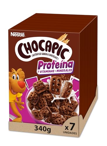 Cereales Nestlé Chocapic Proteína, Cereales integrales con chocolate, 7 estuches de 340g