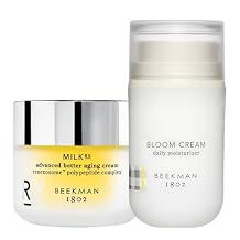 Beekman 1802 Milk RX Advanced Better Aging Cream 1.69 fl oz + Bloom Cream Goat Milk Face Moisturizer 1.69 oz - Cruelty Free