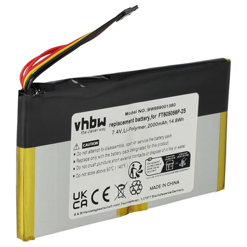 vhbw 1x Batterie Remplacement pour Polaroid FT605056P-2S pour Appareil Photo (2000mAh, 7,4V,...