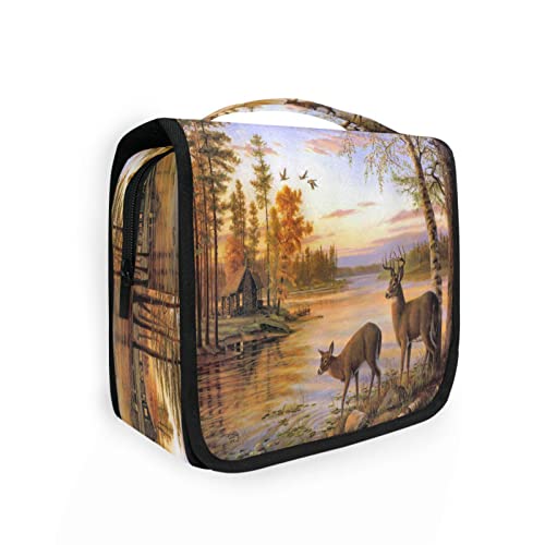 Neceser colgante para mujeres y hombres, bolsa de maquillaje portátil, bolsa de cosméticos para bolso, impermeable, artículos esenciales de viaje, bolsa de lavado grande para niños y niñas, multicolor