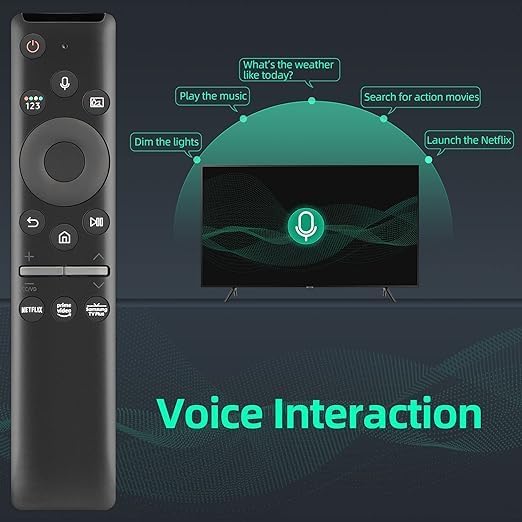 Image of Samsung Voice Remote Control for Smart TV Compatible with LED QLED 4K 8K Crystal UHD HDR and Curved Models Replacement Remote with Netflix Prime Video Samsung TV Plus Shortcut Buttons