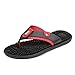 Pantofole da riflessologia da massaggio con digitopressione da uomo, sollievo dal dolore da artrite plantare con fascite plantare, sandali da piscina da spiaggia per bagno estivo,rosso,43 UE,super