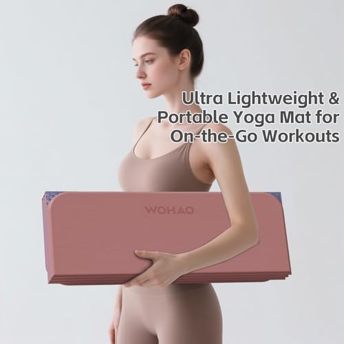 Image of 7-Fold Yoga Mat 70 inchx24 inch - 1 /2 Inch Thick Folding Exercise Mat, Compact Non-Slip TPE Mat for Travel, Storage, Yoga & Home Gym, Lightweight & Portable