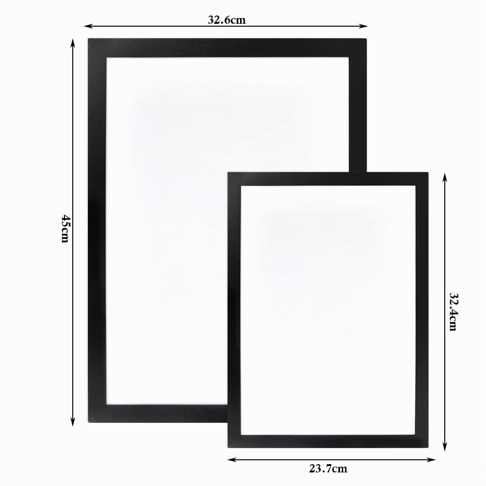 10pcs Cornice Magnetica Autoadesiva,5x A3 e 5x A4 Informazioni Cornice Nera,Espositore Adesivo Magnetico,A4 Cornice Magnetica per Espositore,Autoadesiva Magnetic,Foto,Documenti,Copertura Magnetica