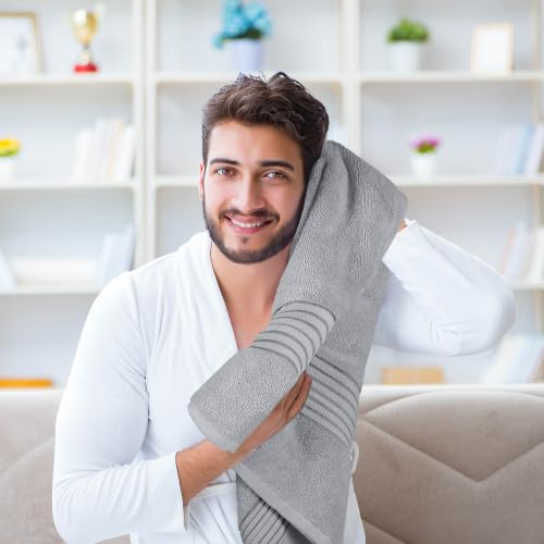 Image of Utopia Towels Luxurious Bath Towels Set, 27x54 in, 4 Pack, Soft, Cool Grey