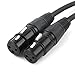 Tisino XLR Y-Splitter Cable, Dual Female XLR to Male XLR Mic Combiner Y Cord Balanced Microphone Adapter Patch Cable (3 Pin 2 Female to 1 Male)-1.5 Feet