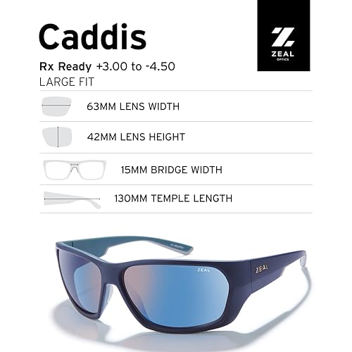 Zeal Optics - Caddis - Sports Sunglasses for Men and Women - Plant-Based Ellume Polarized Sunglasses with Proflex Rubber4