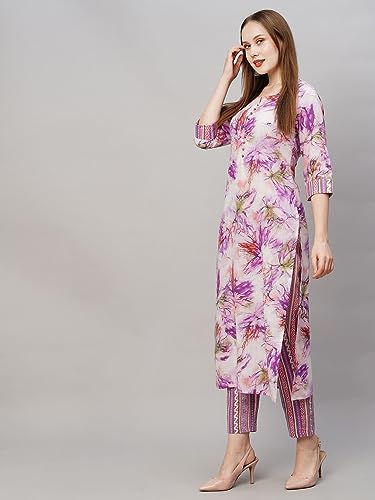 Image of ANNI DESIGNER Cotton Blend Womens Kurta Set