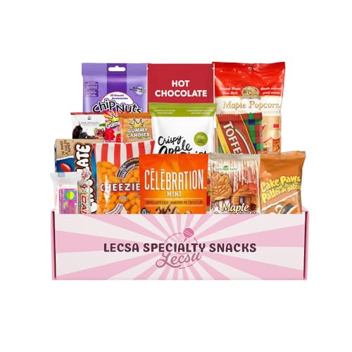 Canadian Snack Gift Basket, Variety Pack of Treats for Kids and Adults, Snack Box with Cookies,...
