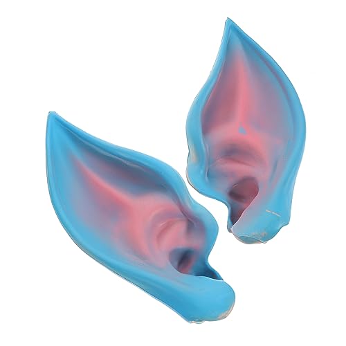 Holibanna Orelhas de elfo pontas de orelha de élfo falsas orelhas de disfarce de fada acessórios de fadas elfos máscara de disfarce orelhas de fato verde máscara de dinossauro Rp Green, azul