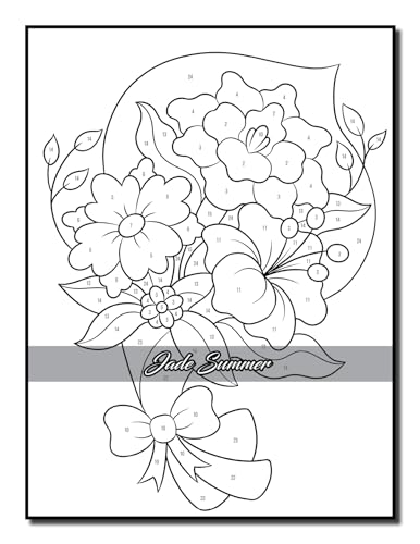 Color by Number Flowers: An Adult Coloring Book with Fun, Easy, and Relaxing Coloring Pages (Color by Number Coloring Books) - Image 15
