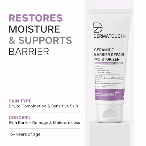 Image of DERMATOUCH Ceramide Barrier Repair Moisturizer | Deep Hydration & Barrier Support | Helps Reduce Moisture Loss | 100g