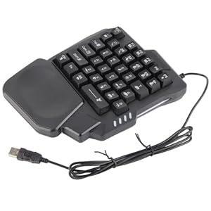 OVAQUIXI Einhand-Gaming-Tastatur 35 Tasten Mechanisch