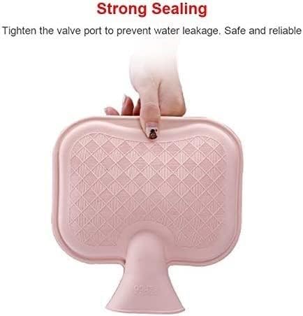 Hot Water Bottle, Winter Hot Water Bottle with Velvet Cover Hand Warmer Stress Pain Relief Winter Warm Heat Hand Feet Hot Water Bag Warming Bag (Color : A2) (Color : A1)