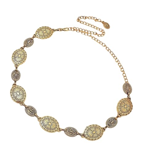 Qsvbeeqj Ethnische Medaillon Körperkette QYSH-MXW