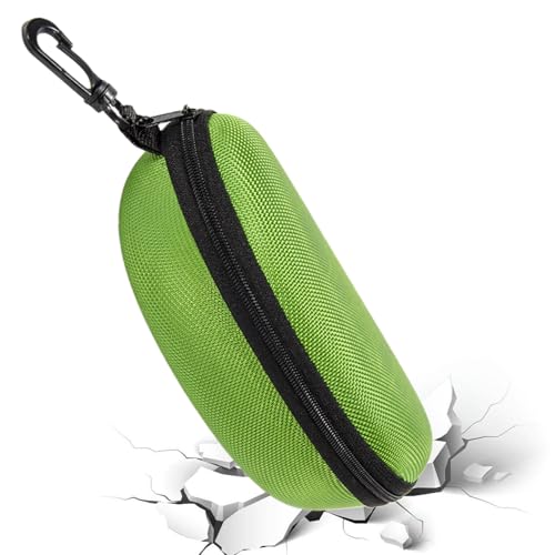 トラベルメガネケース - 6.69x3.15x2.36インチのアイウェアポーチ、防水evaホルダー、耐衝撃ハードシェル |ベルトクリップ サングラス収納ケース フェルト裏地付き アウトドア キャンプ ハイキング サイクリング 男性 女性 子供用