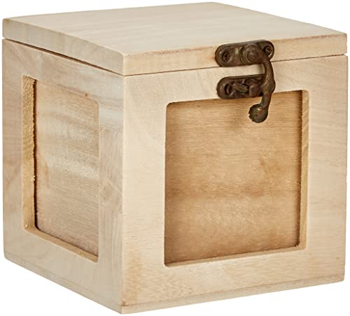 Rayher album 62265000 bois fSC mix credit 11 x 11 cm 4 prises avec couvercle Cover