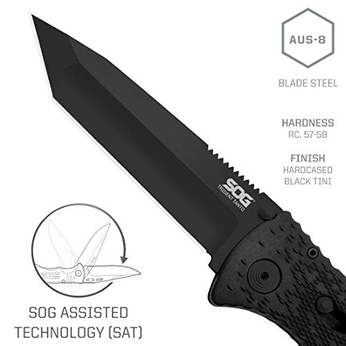 Buy SOG Folding Knife Pocket Knife Trident Tanto Tactical Opening