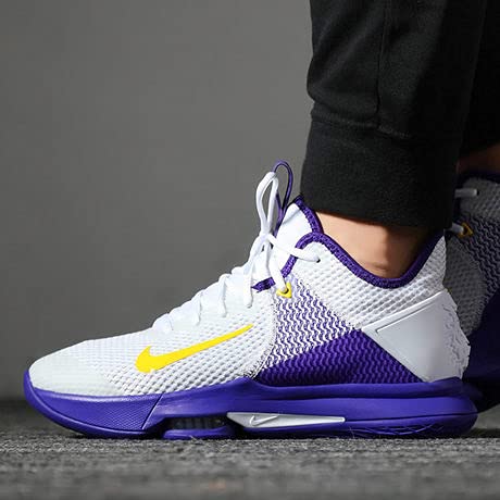 [ナイキ] メンズ バスケットボールシューズ レブロン ウィットネス 4 / LEBRON WITNESS IV バスケ バッシュ スニーカー ホワイト/パープル/イエロー 27.5cm BV7427 100 国内正規品 9枚目