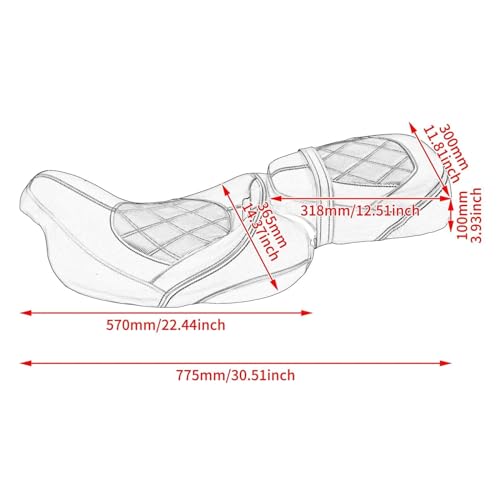 Asiento de motocicleta Harley Electra Glide FLHTCUSE con soporte lumbar doble 2