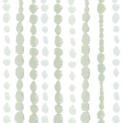 Green and White Peel and Stick Wallpaper by Naphite Cover