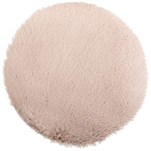 Brandsseller Coussin d'Assise Tapis Ø 38 cm Imitation Fourrure d'agneau Ronde Fourrure synthétique Tapis à Poils Longs Garniture en Fourrure d'agneau...
