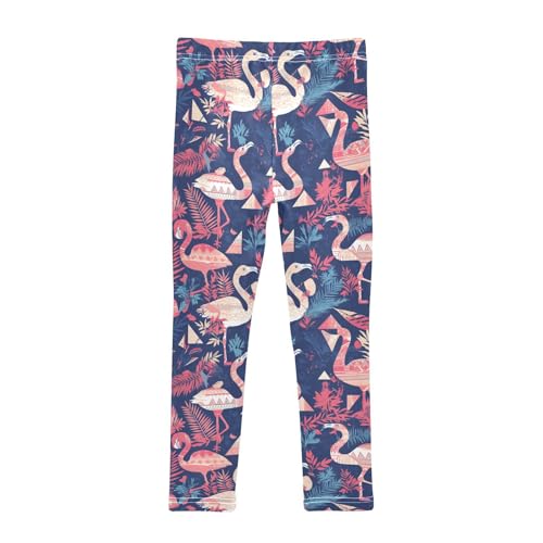 Flamingo Christmas Pink Slatoddler Girls' Leggings Comfortable High Waisted Dance Pants Sports2