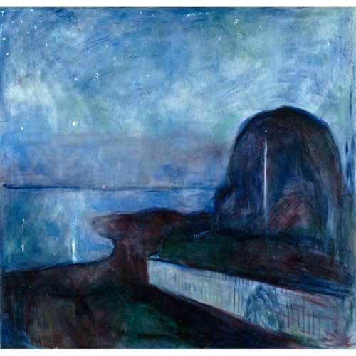 Toile Edvard Munch Nuit étoilée pour raviver un mur blanc sans éclat
