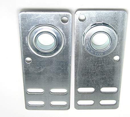 Generic 2 Garage Door Flat End Bearing Plates 4 3/8 OHD Overhead Door Hardware 8 guage Steel, Silver