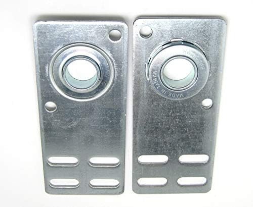 Generic 2 Garage Door Flat End Bearing Plates 4 3/8 OHD Overhead Door Hardware 8 guage Steel, Silver