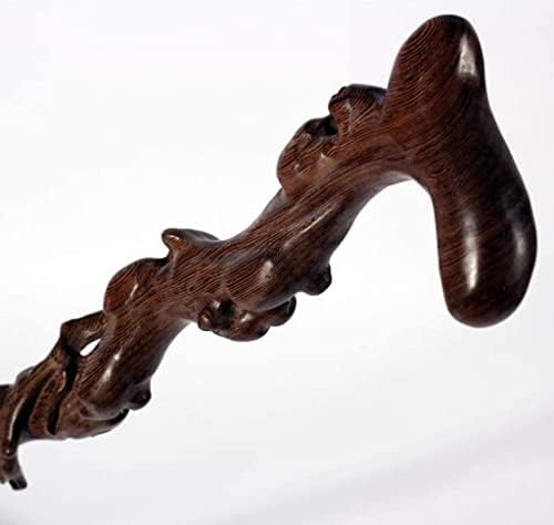 Miniatura 6 de Bastón de madera con muleta, ala de pollo, caña de madera maciza, raíz de ganoderma lucidum, regalos para personas mayores, 11.19 bastones de madera