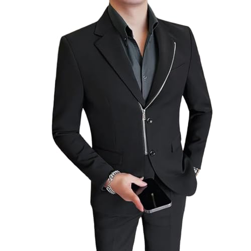 Veste de costume zippée homme coupe ajustée pour un confort quotidien