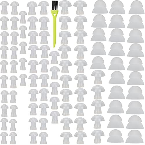 100 Packs Universal Hearing Aid Domes - 4 Sizes x 25 Pack for each: Small, Medium, Large & X-Large Earbud Replacements and BTE Hearing Sound Amplifiers Universal Domes
