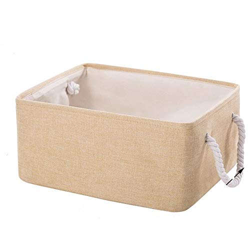 YWMEAC Folding Storage Basket Without Lid, Foldable Linen Box Bins/A2/36 * 26 * 18Cm