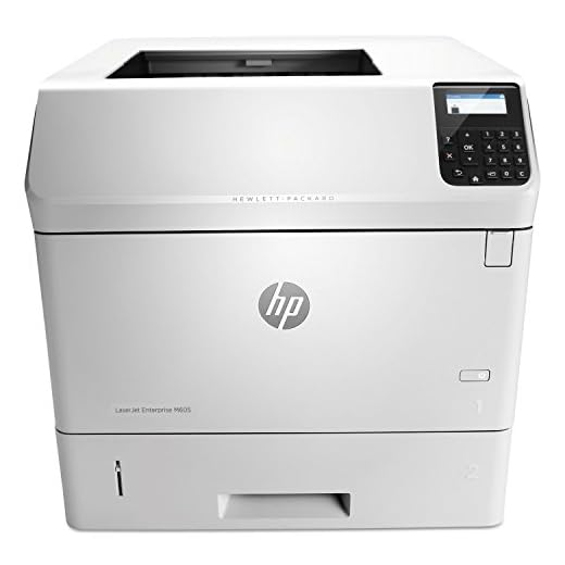 HP LaserJet Enterprise M605dn Laserdrucker (LAN, Duplex, 600 Blatt Papierfach) weiß