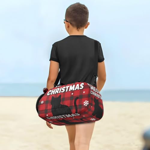 Bolsa de lona de Navidad con compartimento para zapatos que evita la ropa sucia 7