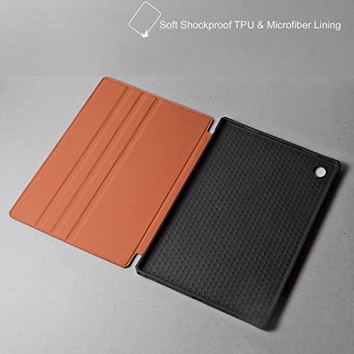 Zinibri Cover for Samsung Tablet Galaxy Tab A8 10.5 Inch 2022 SM-X200/X205 Case, Corner Protection, PU Leather Protective Case, Shockproof, Multiple Viewing Angles,Stand,Slim,Auto Sleep/Wake, Brown