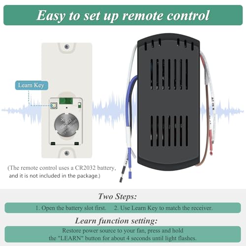 Image of White Smart WiFi Universal Ceiling Fan Remote Control & Wall Control Kit | 2-in-1 Design for 3-Speed Hunter Hampton Bay Harbor Breeze Ceiling Fans,Compatible with Alexa Google Phone APP