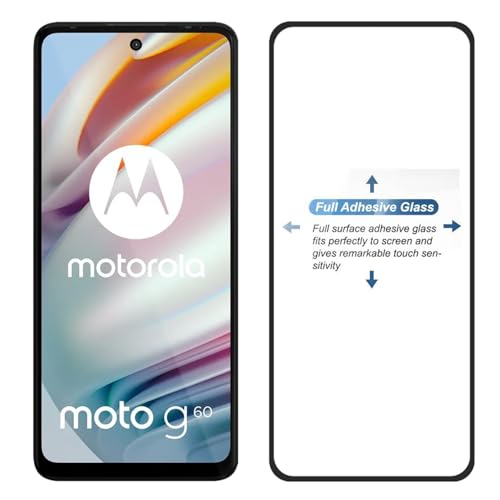 Image of POPIO Tempered Glass Screen Protector Compatible For Motorola Moto G60 / Motorola Moto G40 Fusion (Black) With Edge-To-Edge Protector Coverage And Easy Installation Kit For Smartphone