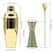 Homestia Cocktail Shaker Set Mixology Bartender Kit for Drink Mixing, Mixology Set with 11Pcs Stainless Steel Bar Set Tools Cocktail Kit, Housewarming Idea (Gold)