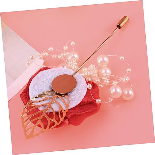 Broche élégante perles rouges de banquet : l'accessoire chic pour vêtement