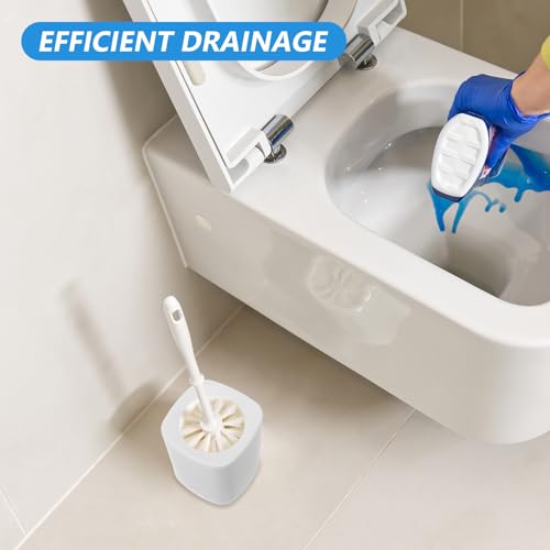 Porte-brosse WC 4 pièces minimaliste avec gobelet de rangement discret