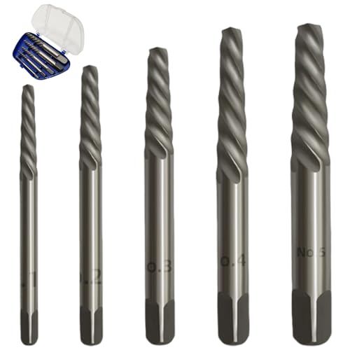 Schraubenausdreher Set - 5 tlg Linksausdreher Set, Extra Griffig...