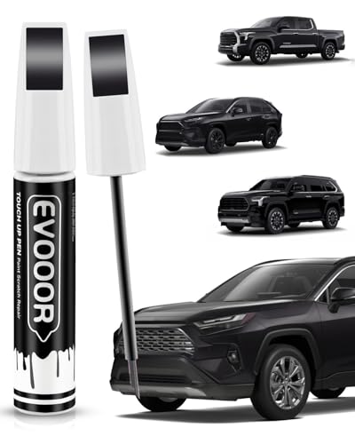 Image of 202 Black Touch Up Paint Compatible with Toyota Exact Match 2 in 1 Touch up Paint for Chips and Nicks Repair