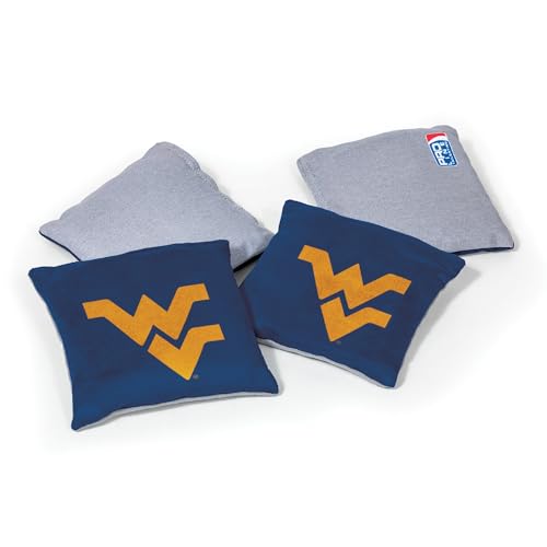Sacs poires de cornhole anti usure West Virginia Mountaineers double face