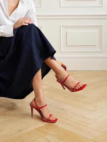 Image of Women's Strappy High Heeled Sandals Open Toe Ankle Strap heels Comfy Weddings Shoes
