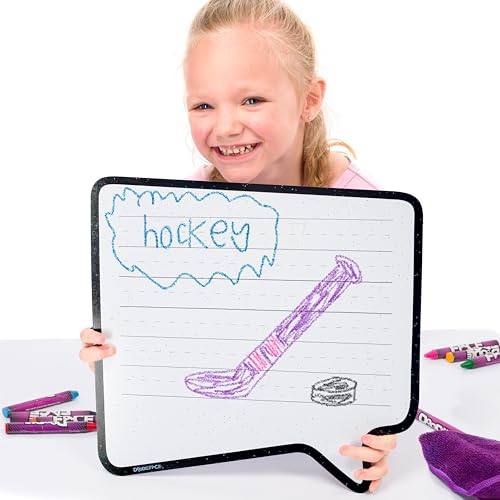 Speech Bubble Wipe-Away Crayon Board w/Crayon 10 Pack & Eraser Cl...