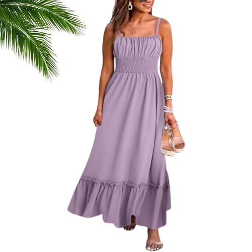 Robe sans manches avec poches violette grande taille 2XL pour femme