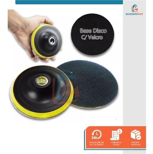 Base para Disco de Lixa com Fecho de Contato 180mm x Rosca M14 - Starfer