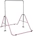 BalanceFrom Gymnastics Bar for Kids Height Adjustable Horizontal Kip Bar Folding Gymnastics Junior Training Bar, Pink